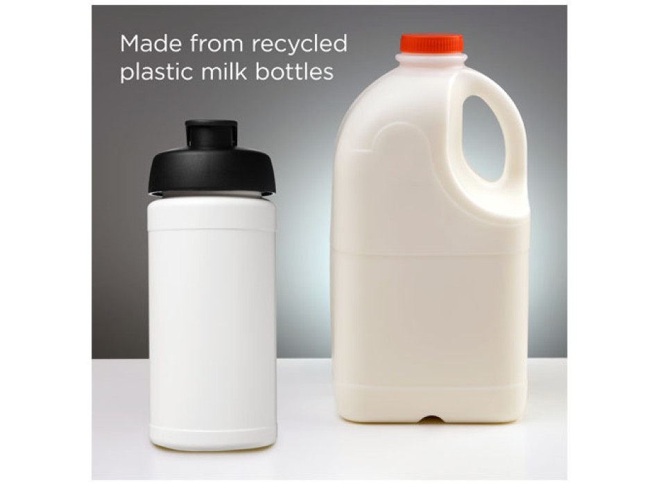 Borraccia sportiva in materiale riciclato con coperchio a scatto da 500 ml Baseline