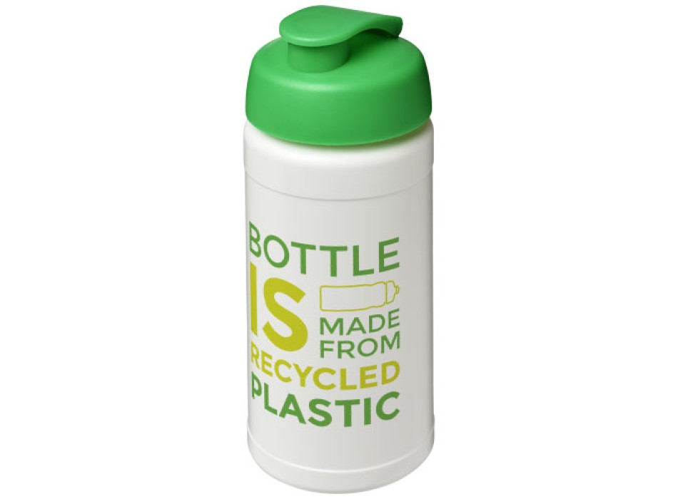 Borraccia sportiva in materiale riciclato con coperchio a scatto da 500 ml Baseline