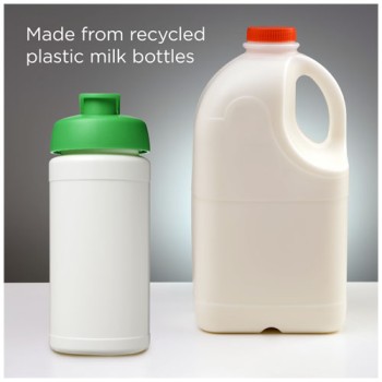 Borraccia sportiva in materiale riciclato con coperchio a scatto da 500 ml Baseline