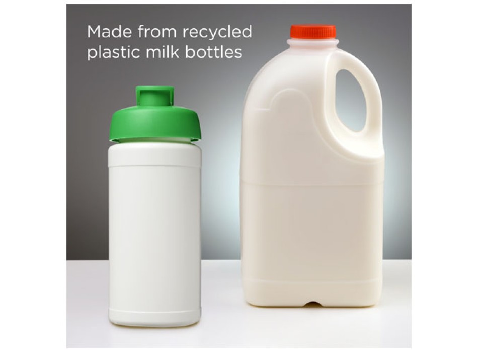 Borraccia sportiva in materiale riciclato con coperchio a scatto da 500 ml Baseline