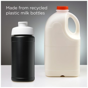 Borraccia sportiva in materiale riciclato con coperchio a scatto da 500 ml Baseline