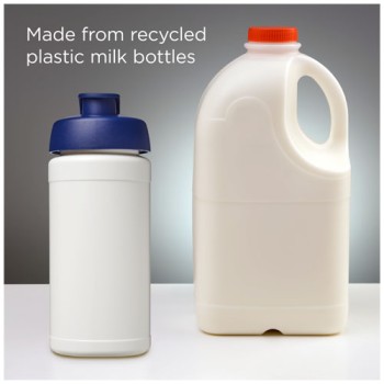 Borraccia sportiva in materiale riciclato con coperchio a scatto da 500 ml Baseline
