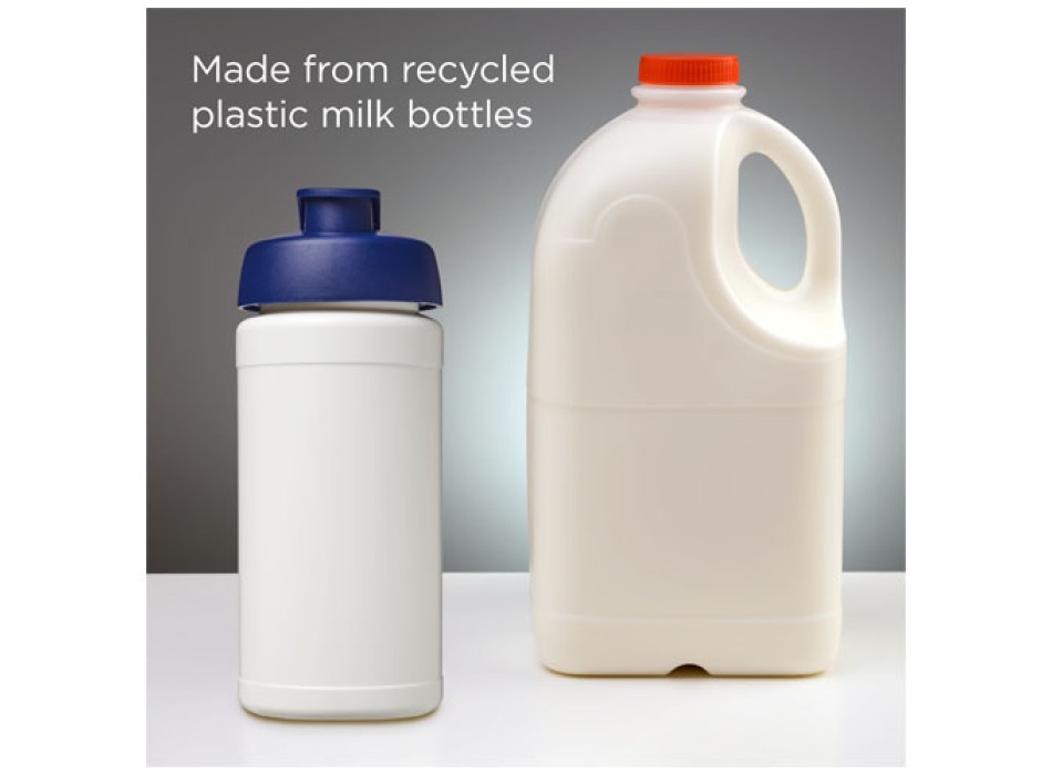 Borraccia sportiva in materiale riciclato con coperchio a scatto da 500 ml Baseline