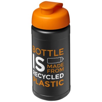 Borraccia sportiva in materiale riciclato con coperchio a scatto da 500 ml Baseline