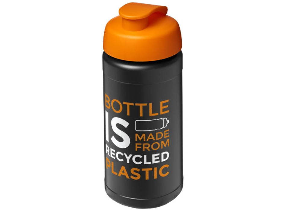 Borraccia sportiva in materiale riciclato con coperchio a scatto da 500 ml Baseline