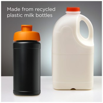 Borraccia sportiva in materiale riciclato con coperchio a scatto da 500 ml Baseline