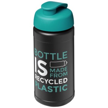 Borraccia sportiva in materiale riciclato con coperchio a scatto da 500 ml Baseline