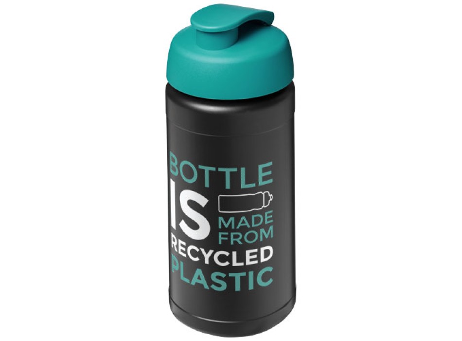 Borraccia sportiva in materiale riciclato con coperchio a scatto da 500 ml Baseline