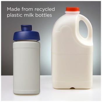 Borraccia sportiva in materiale riciclato con coperchio a scatto da 500 ml Baseline