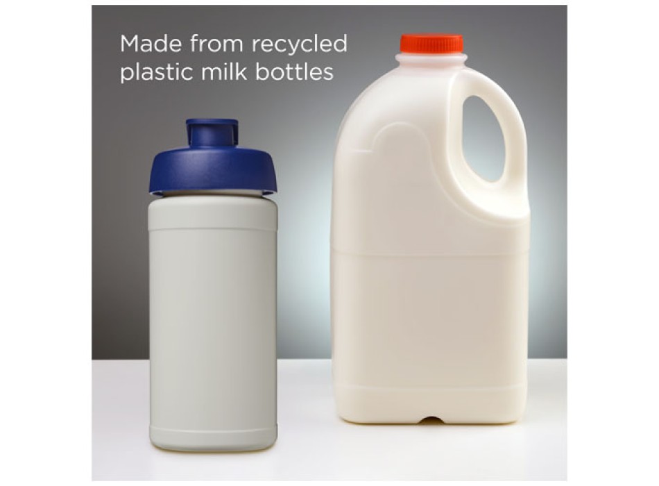 Borraccia sportiva in materiale riciclato con coperchio a scatto da 500 ml Baseline