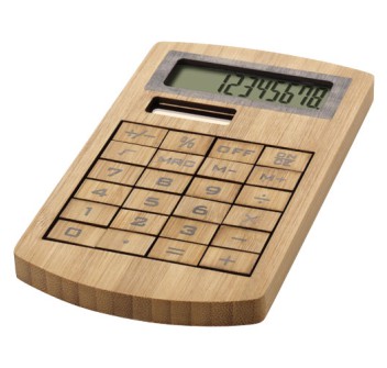 Calcolatrice realizzata in bambù Eugene