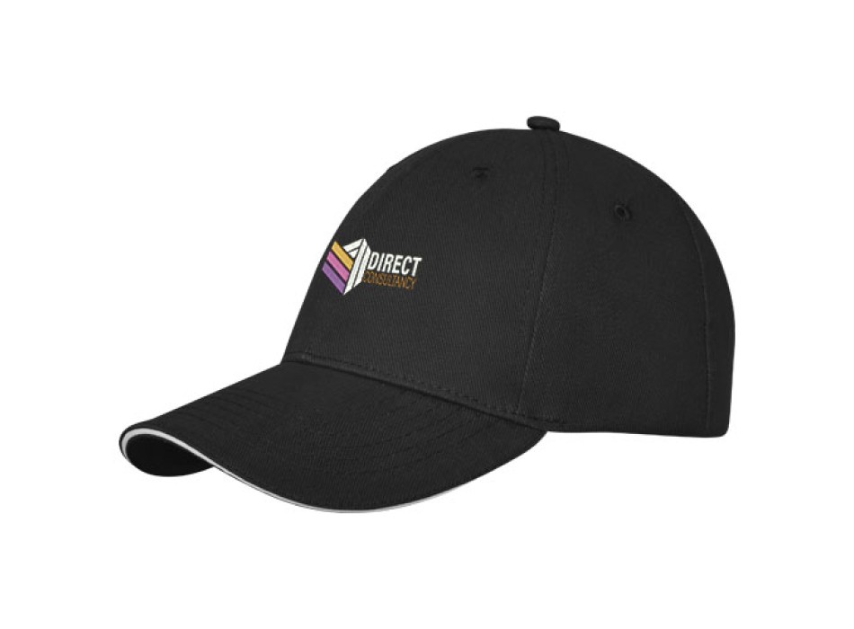 Cappellino Darton a 6 pannelli con visiera a sandwich