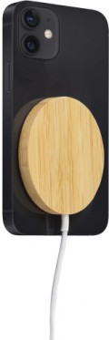 Caricabatterie wireless in bamboo e TPE