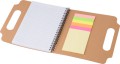 Cartella in cartone in formato +/- A5, memo stick adesivi