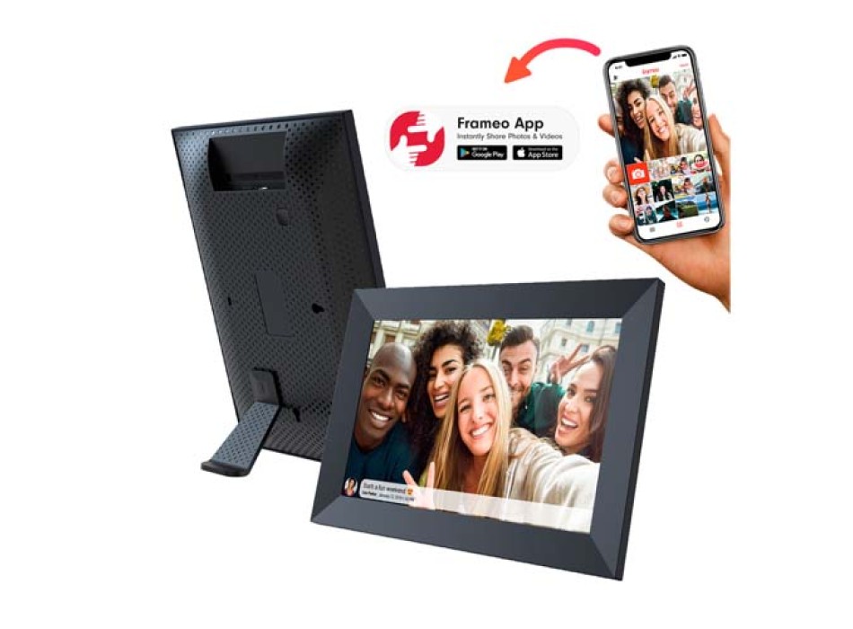 Cornice per foto digitali Wi-Fi da 10" Prixton Prado Frameo
