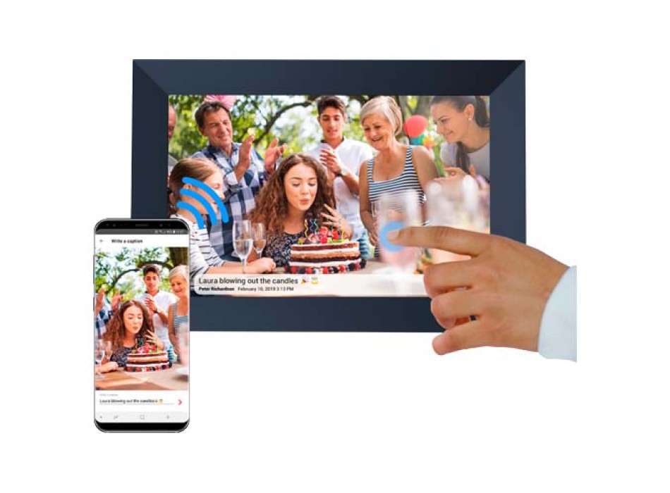 Cornice per foto digitali Wi-Fi da 10" Prixton Prado Frameo