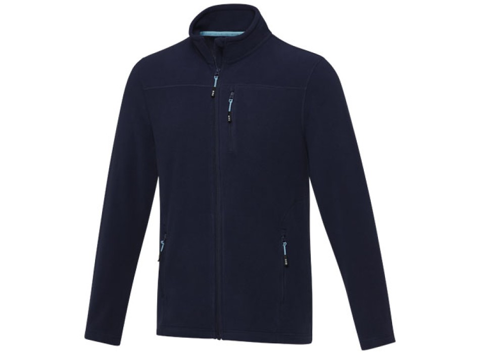 Giacca da uomo in pile con zip integrale in materiale riciclato certificato GRS Amber