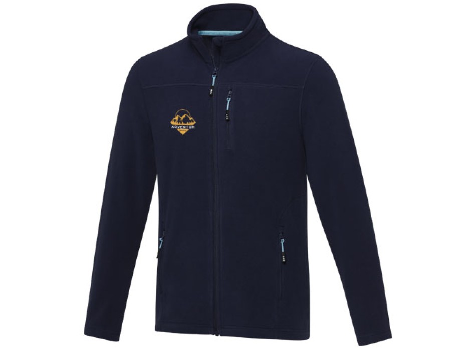 Giacca da uomo in pile con zip integrale in materiale riciclato certificato GRS Amber