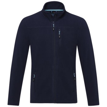 Giacca da uomo in pile con zip integrale in materiale riciclato certificato GRS Amber