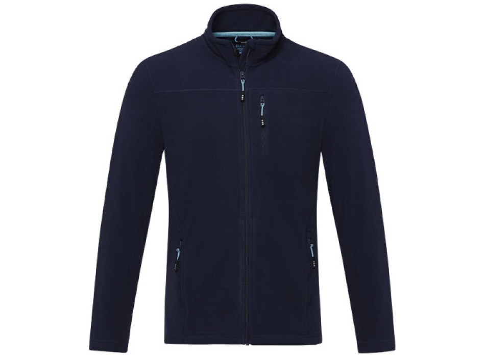 Giacca da uomo in pile con zip integrale in materiale riciclato certificato GRS Amber