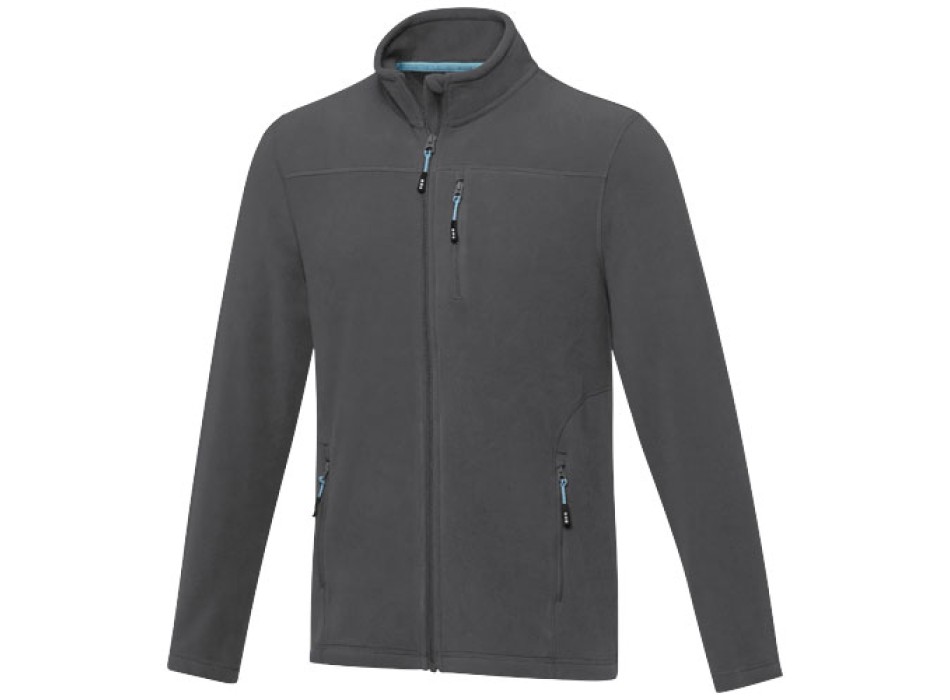 Giacca da uomo in pile con zip integrale in materiale riciclato certificato GRS Amber
