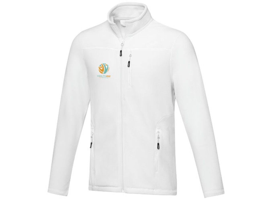 Giacca da uomo in pile con zip integrale in materiale riciclato certificato GRS Amber