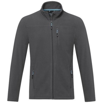 Giacca da uomo in pile con zip integrale in materiale riciclato certificato GRS Amber