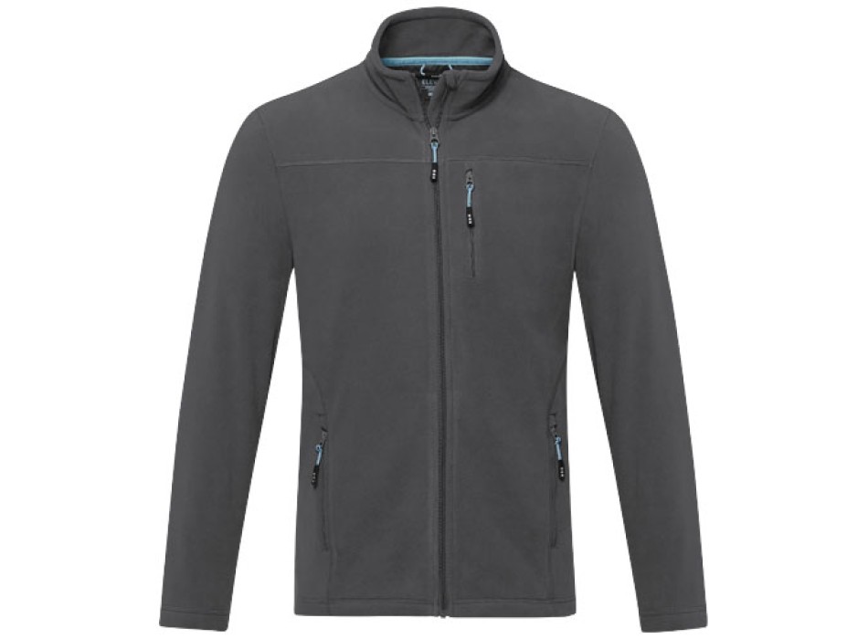 Giacca da uomo in pile con zip integrale in materiale riciclato certificato GRS Amber