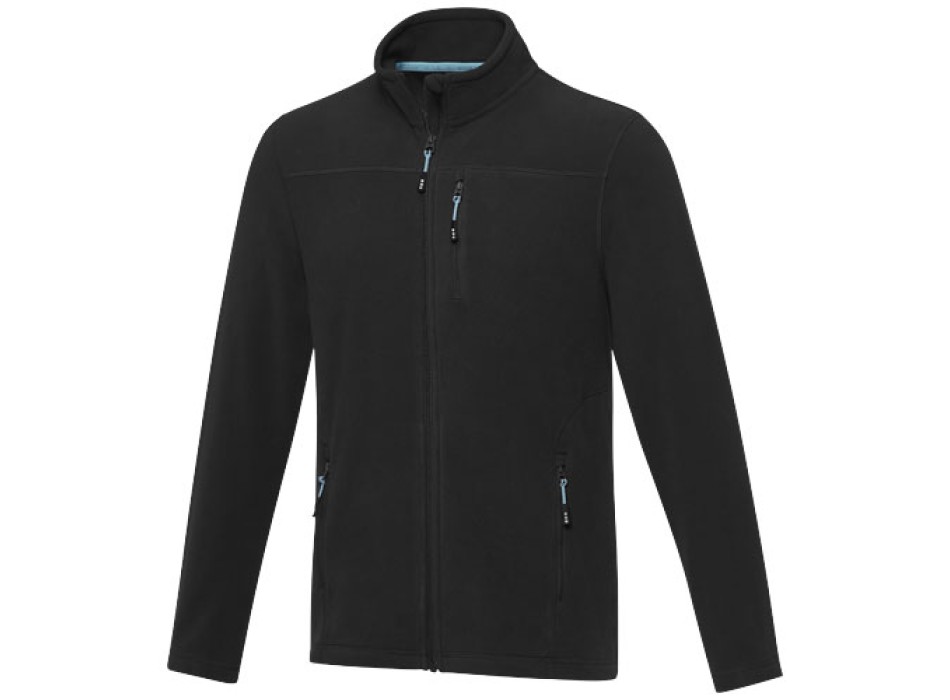 Giacca da uomo in pile con zip integrale in materiale riciclato certificato GRS Amber