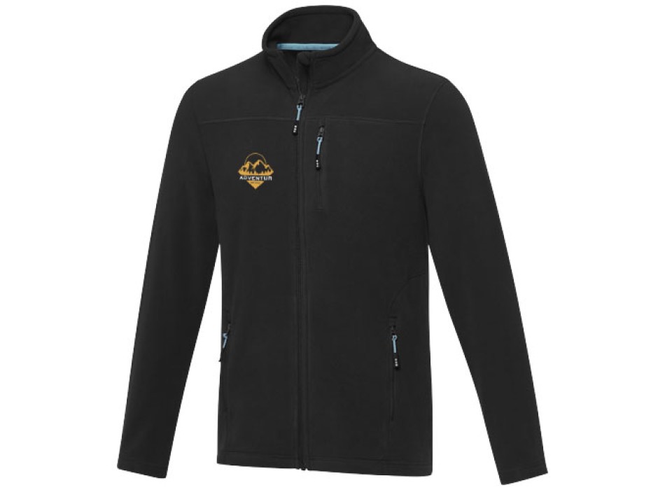 Giacca da uomo in pile con zip integrale in materiale riciclato certificato GRS Amber