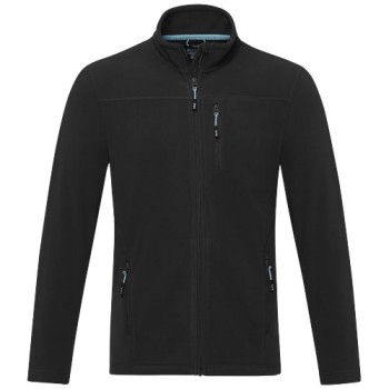 Giacca da uomo in pile con zip integrale in materiale riciclato certificato GRS Amber