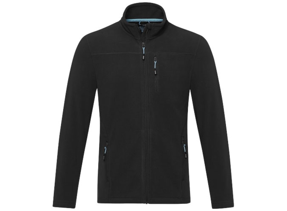 Giacca da uomo in pile con zip integrale in materiale riciclato certificato GRS Amber
