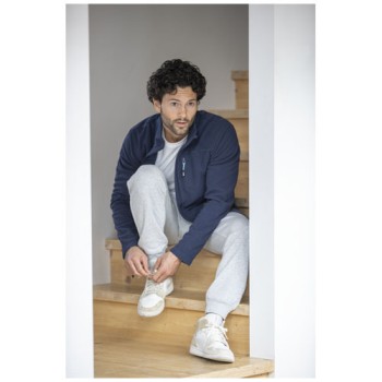 Giacca da uomo in pile con zip integrale in materiale riciclato certificato GRS Amber