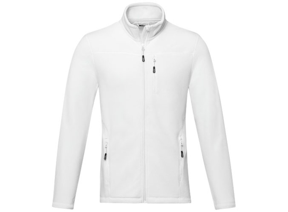 Giacca da uomo in pile con zip integrale in materiale riciclato certificato GRS Amber