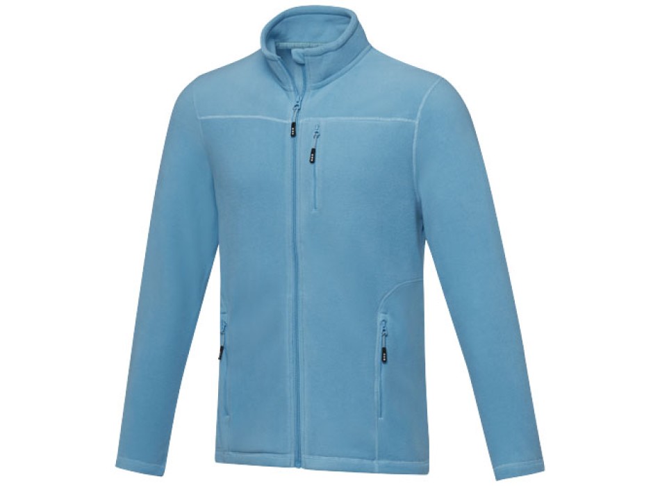 Giacca da uomo in pile con zip integrale in materiale riciclato certificato GRS Amber