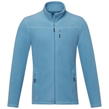 Giacca da uomo in pile con zip integrale in materiale riciclato certificato GRS Amber