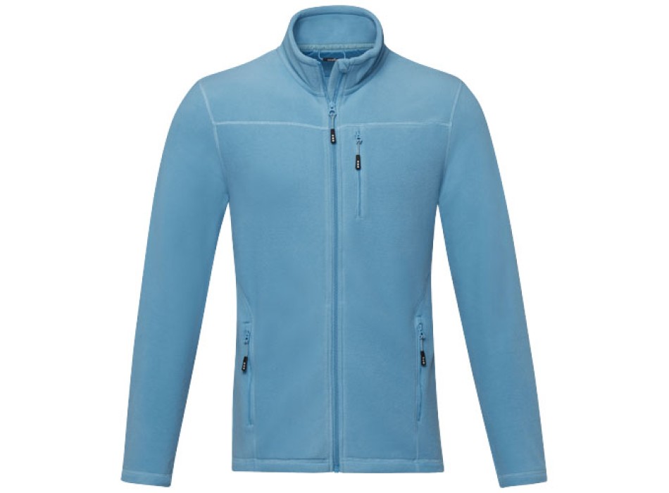 Giacca da uomo in pile con zip integrale in materiale riciclato certificato GRS Amber