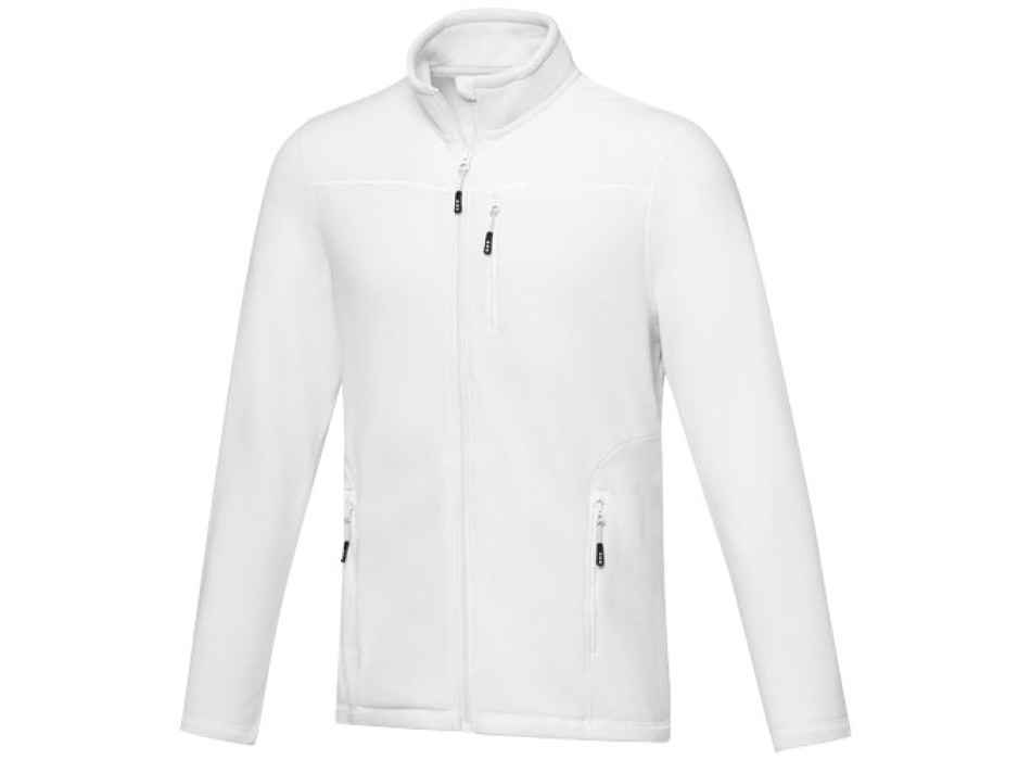 Giacca da uomo in pile con zip integrale in materiale riciclato certificato GRS Amber