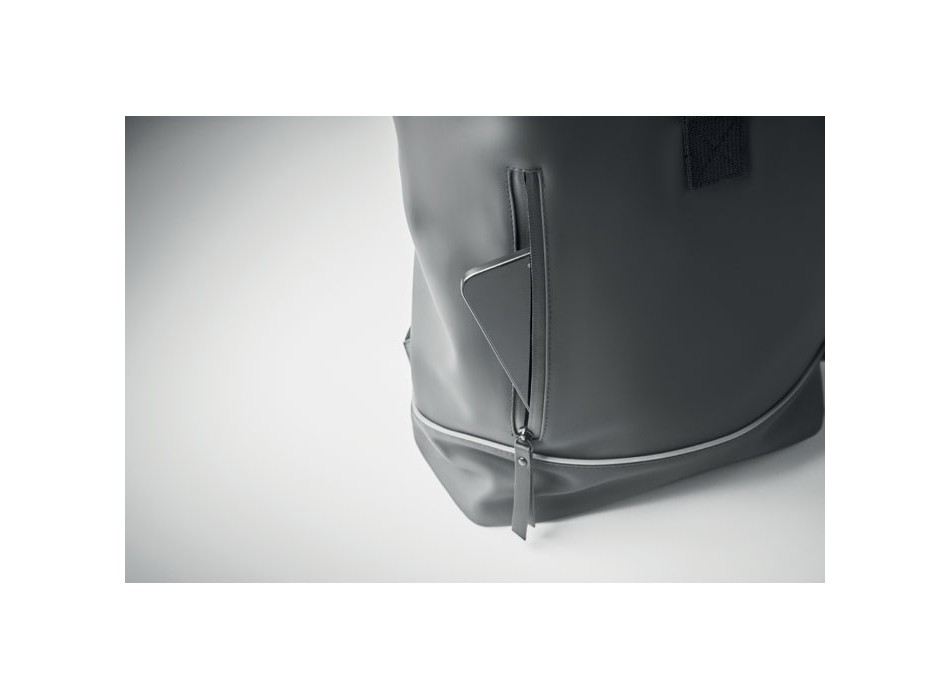 LAPTOSA - Zaino in PU rolltop per laptop