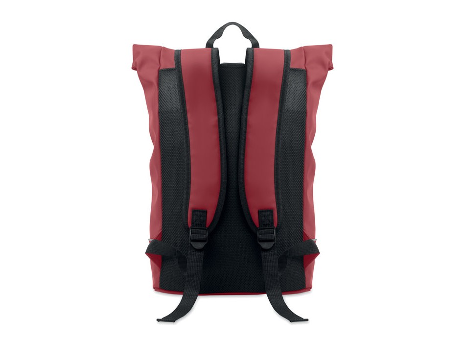 LAPTOSA - Zaino in PU rolltop per laptop