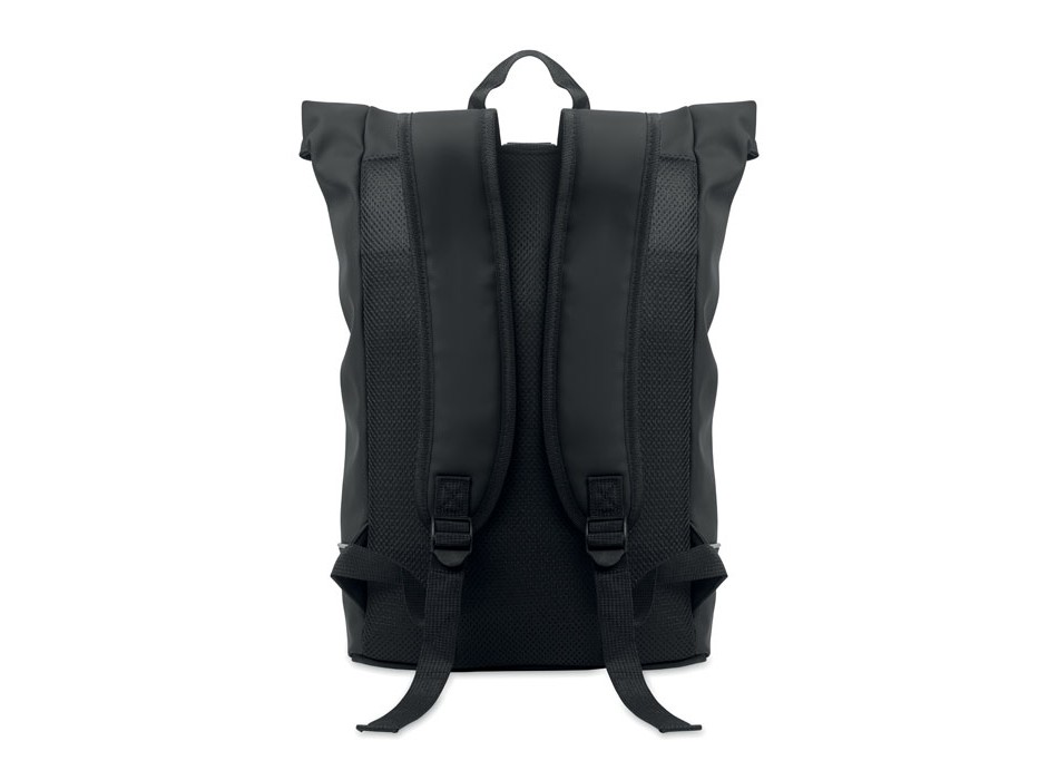 LAPTOSA - Zaino in PU rolltop per laptop