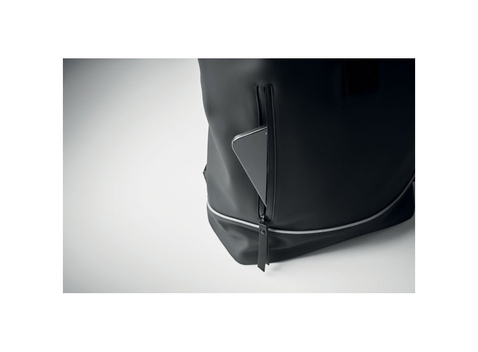LAPTOSA - Zaino in PU rolltop per laptop