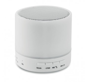 ROUND WHITE - Speaker wireless con LED