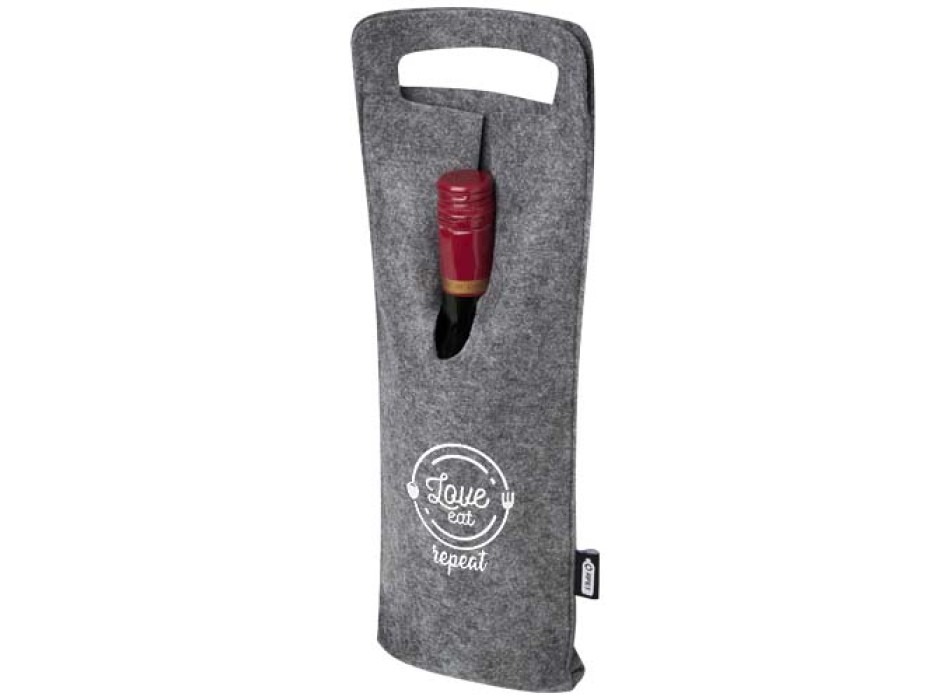 Sacchetto per bottiglia di vino in feltro riciclato certificato GRS da 75 cl Felta