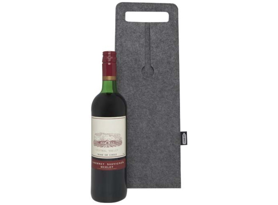 Sacchetto per bottiglia di vino in feltro riciclato certificato GRS da 75 cl Felta