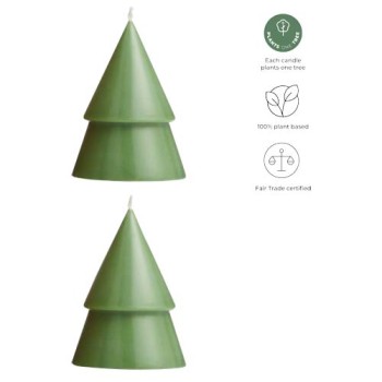 Set di due Candele a forma di albero di Natale - formato medio Originalhome