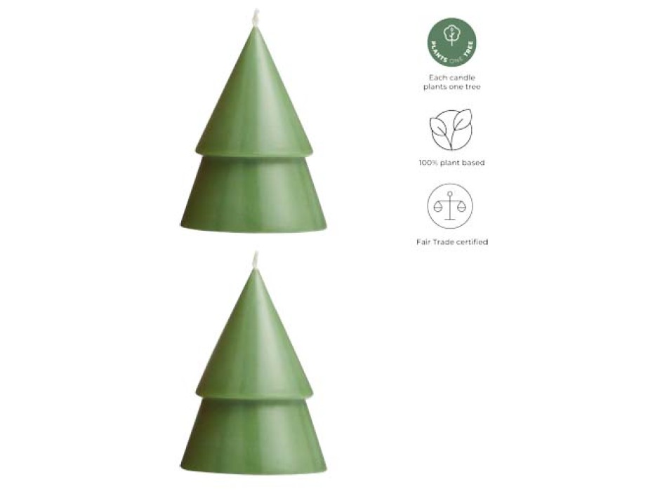 Set di due Candele a forma di albero di Natale - formato medio Originalhome