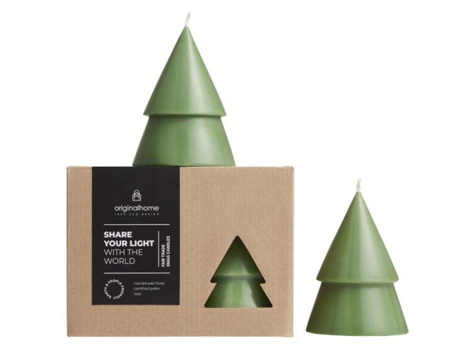 Set di due Candele a forma di albero di Natale - formato medio Originalhome