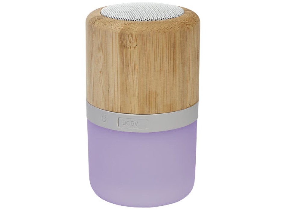Speaker Bluetooth® in bambù Aurea con luce 