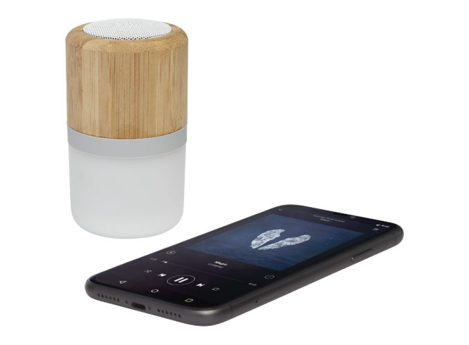 Speaker Bluetooth® in bambù Aurea con luce 